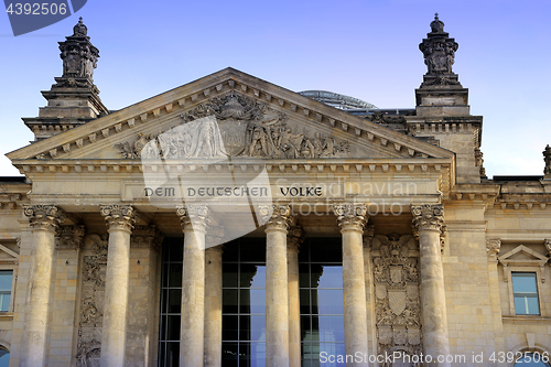 Image of Reichstag building (Deutscher Bundestag), in Berlin, Germany