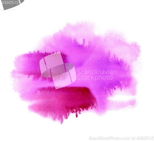 Image of Bright watercolor shape on white background