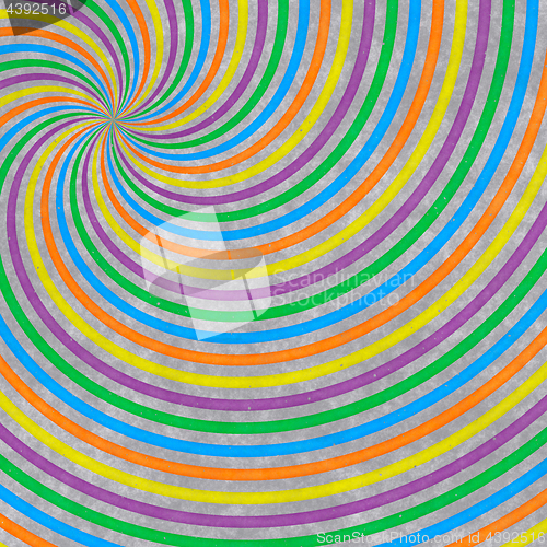Image of Abstract pattern from radial colorful lines on gray background