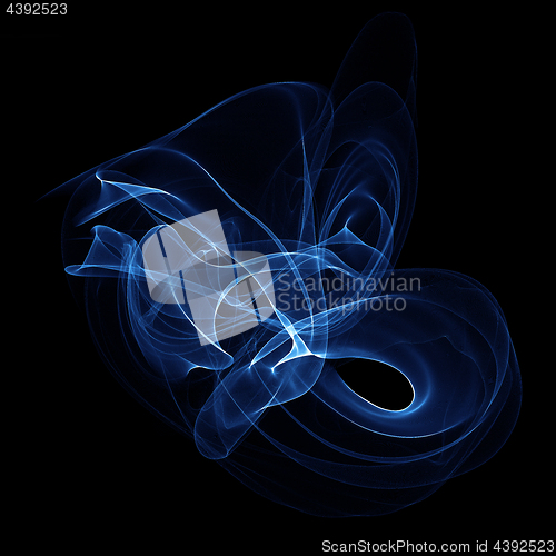 Image of Abstract blue fume shape 