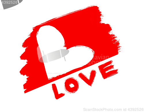 Image of Abstract heart and word Love