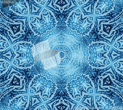 Image of Bright blue abstract concentric pattern 