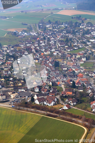 Image of The aerial view of Switzerland near Zurich