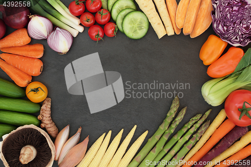 Image of Fresh Vegetable Superfood Border