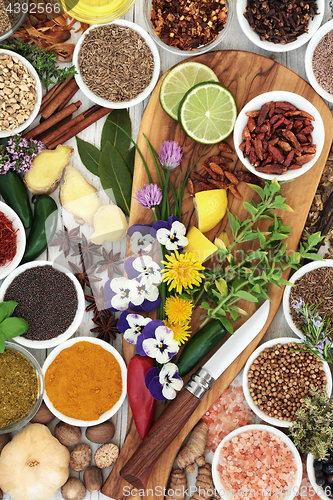Image of Edible Flowers and Herb and Spice Seasoning