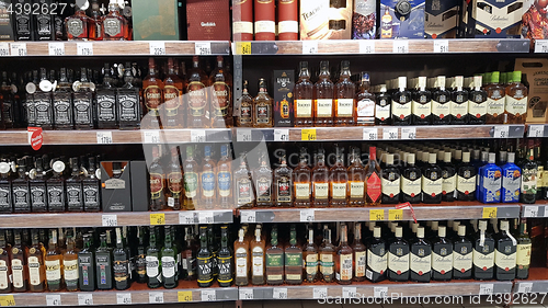 Image of Whisky bottles in a row