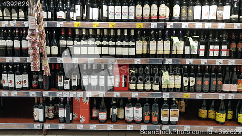 Image of Wine bottles shelf