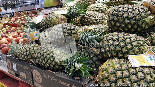 Image of Pineapple in supermarket