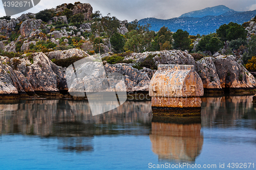 Image of Lycian tombs in Kalekoy. Simena.