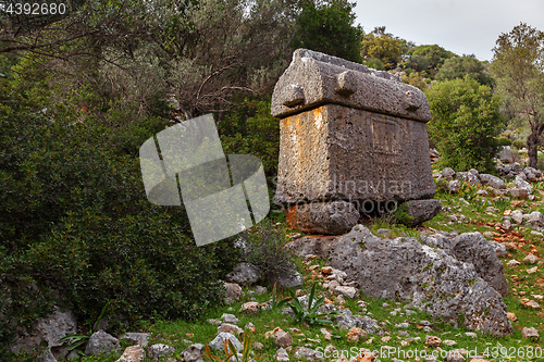 Image of Lycian tombs in Turkey. Ancient city Appolonia