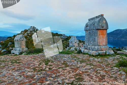 Image of Lycian tombs in Kalekoy. Simena.