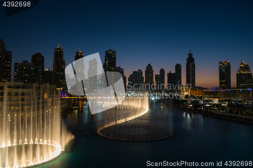 Image of musical fountain in Dubai