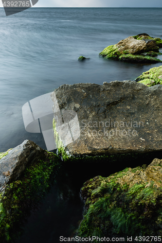 Image of Long exposure of sea and rocks