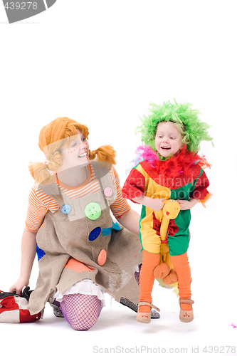 Image of Big and little clown are playing III