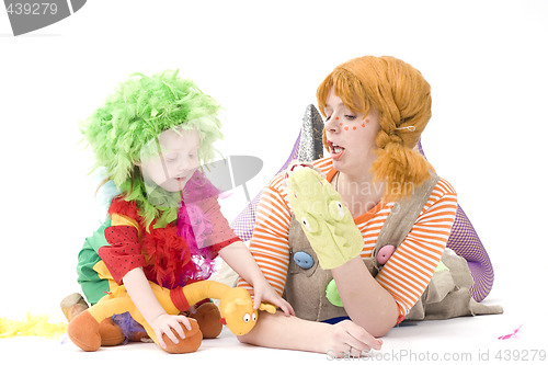 Image of Big and little clown are playing IV