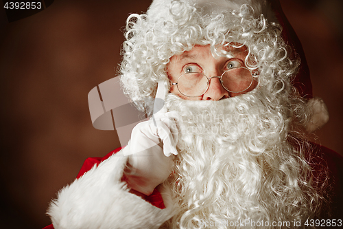 Image of Portrait of Man in Santa Claus Costume