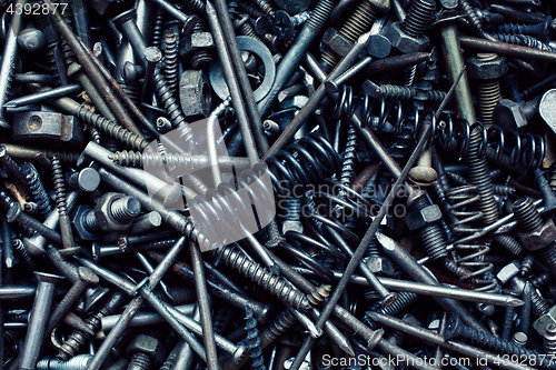 Image of Bunch of old nuts bolts and nails