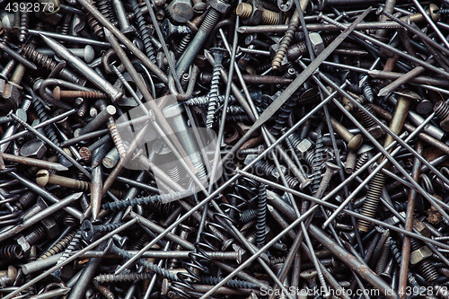 Image of Bunch of old nuts bolts and nails