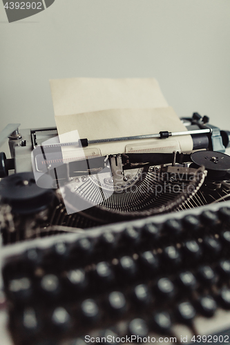 Image of Metal parts of old typewriters