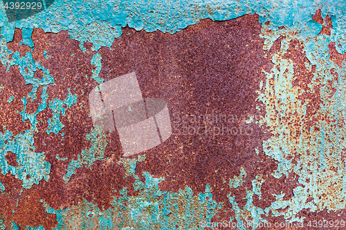 Image of Rusty Colored Metal with cracked paint