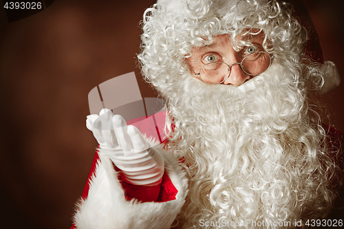 Image of Portrait of Man in Santa Claus Costume