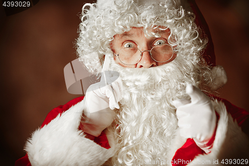 Image of Portrait of Man in Santa Claus Costume