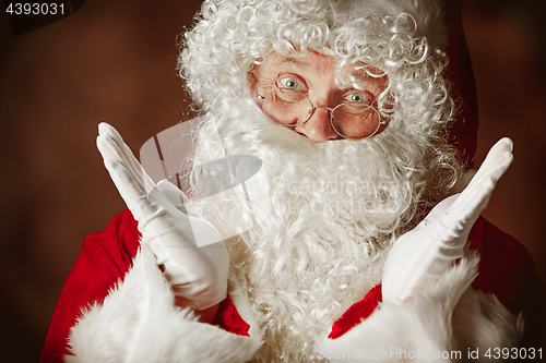 Image of Portrait of Man in Santa Claus Costume