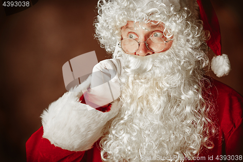 Image of Portrait of Man in Santa Claus Costume
