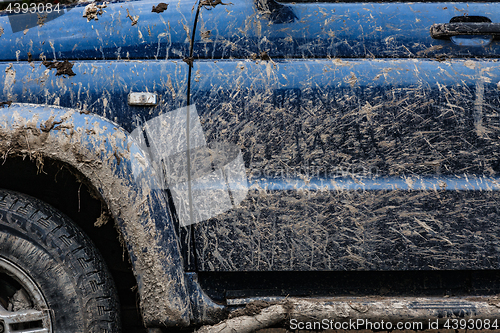 Image of Side view of the dirty car