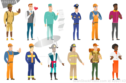 Image of Vector set of professions characters.