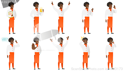 Image of Vector set of chief-cooker characters.