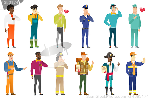 Image of Vector set of professions characters.