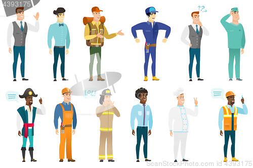 Image of Vector set of professions characters.