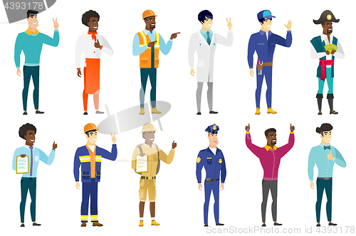 Image of Vector set of professions characters.