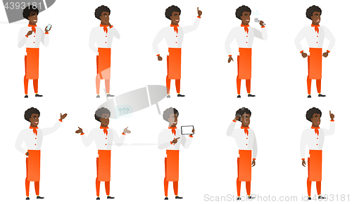 Image of Vector set of chief-cooker characters.