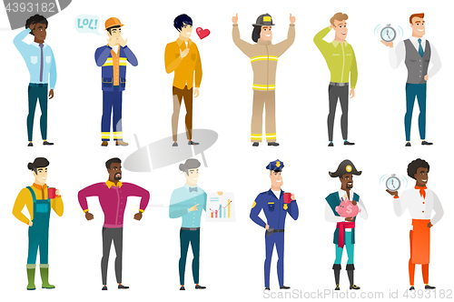 Image of Vector set of professions characters.