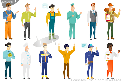 Image of Vector set of professions characters.