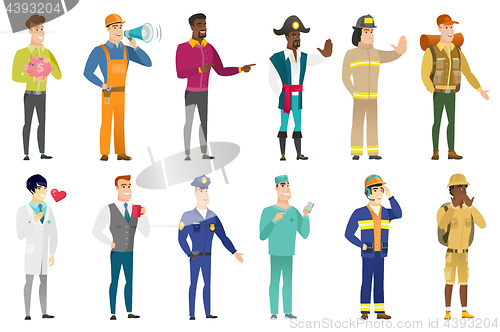 Image of Vector set of professions characters.