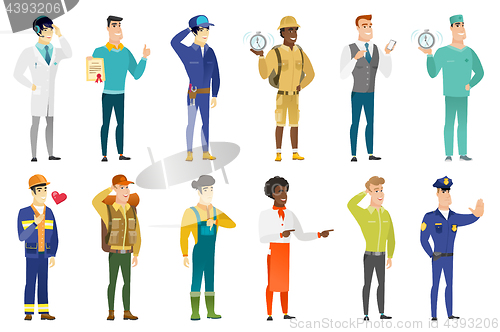 Image of Vector set of professions characters.