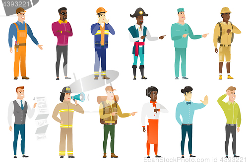 Image of Vector set of professions characters.