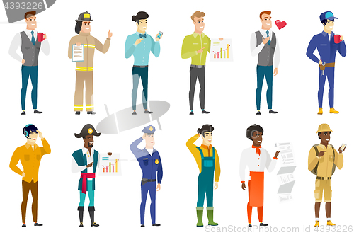 Image of Vector set of professions characters.