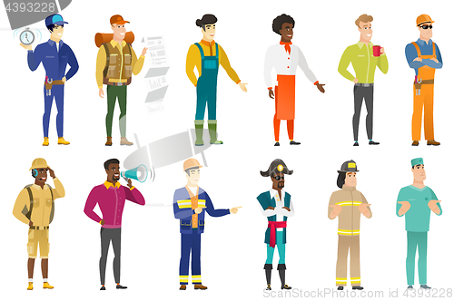 Image of Vector set of professions characters.