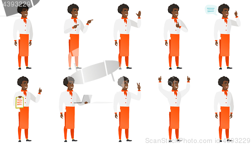 Image of Vector set of chief-cooker characters.