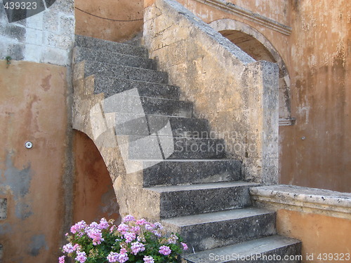 Image of Stairs at Greek monastery