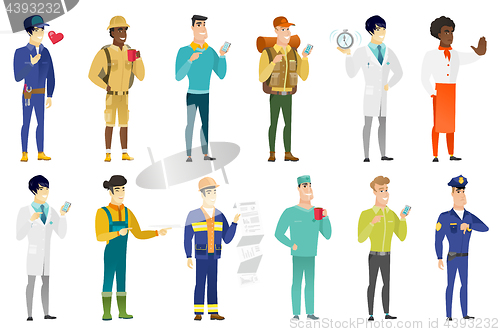 Image of Vector set of professions characters.