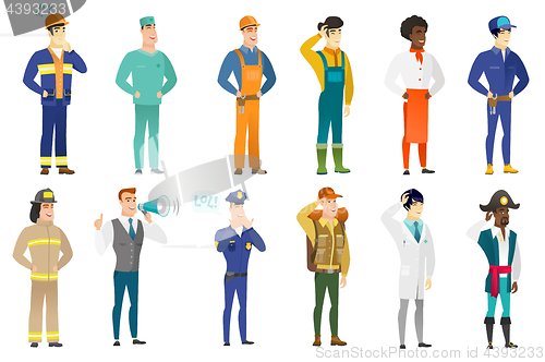 Image of Vector set of professions characters.