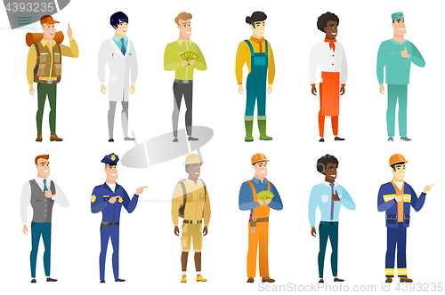 Image of Vector set of professions characters.