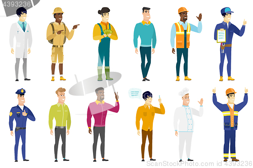 Image of Vector set of professions characters.