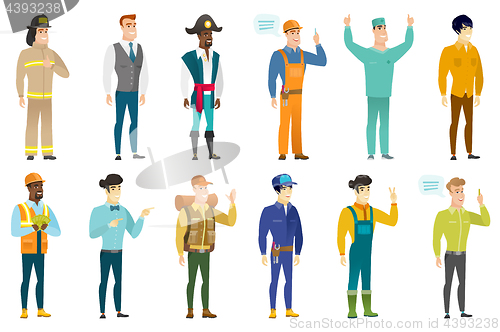 Image of Vector set of professions characters.