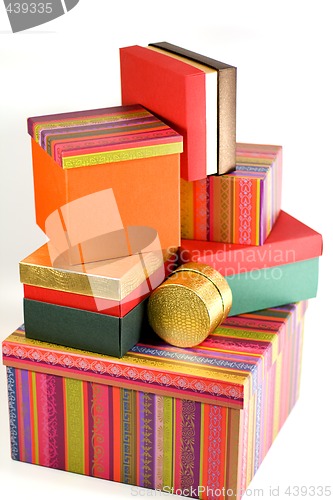 Image of different colorful gift boxes